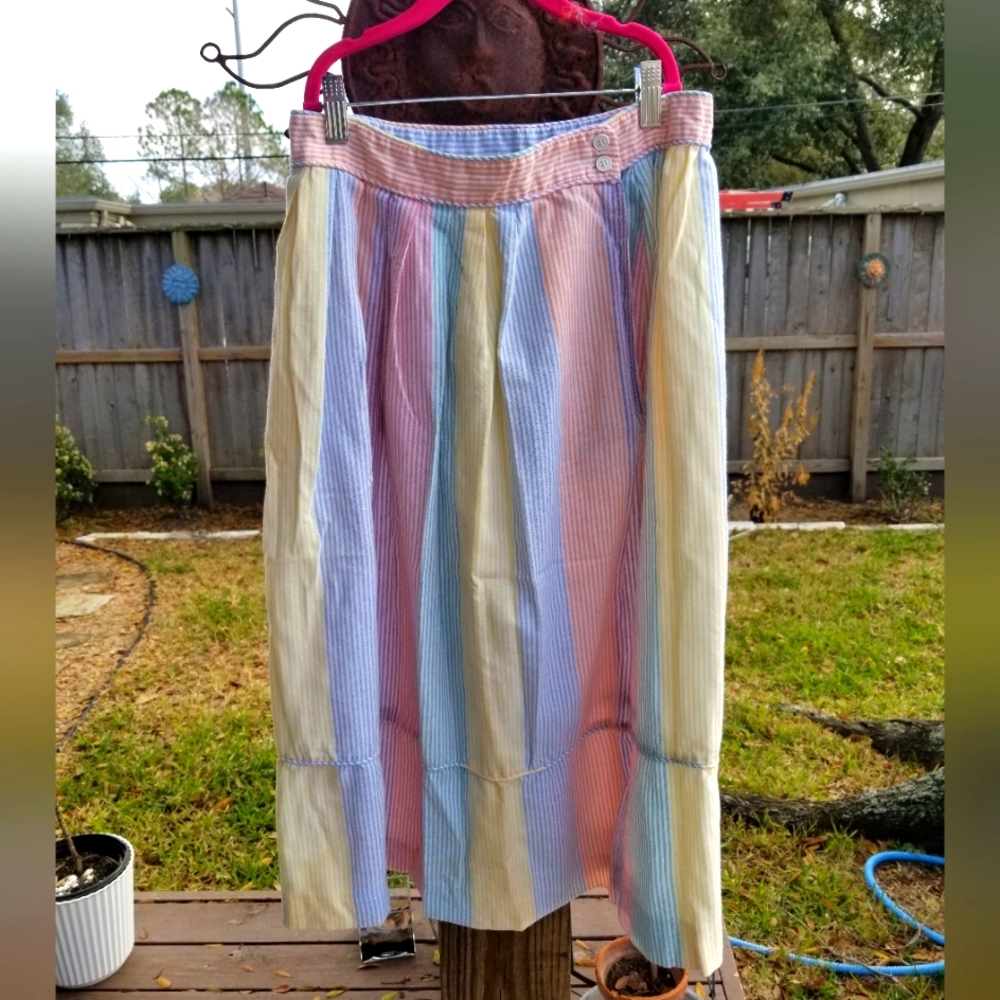 🌈Vintage Summit Sportwear seersucker🌈 skirt S/M